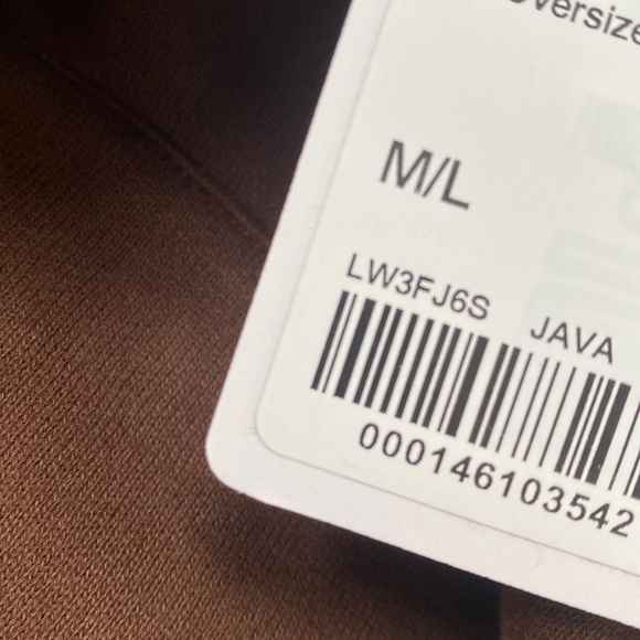 ❤️ Lululemon Scuba Funnel Half-Zip Java Size M/L NWT - Picture 9 of 9